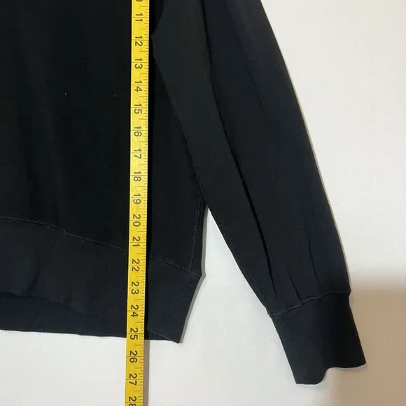 Rag & Bone V Neck Sweatshirt Size Large Women’s Black Flora Pullover Stretch - Picture 8 of 10